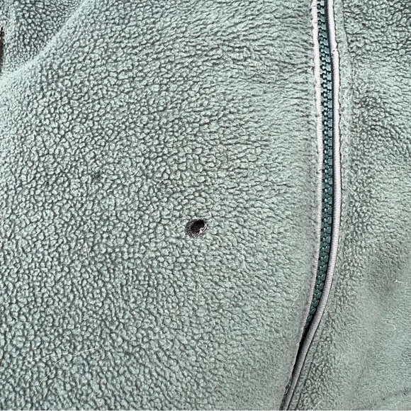 Columbia full zip front closure unlined cozy fleece sweater jacket forest green - Picture 4 of 13